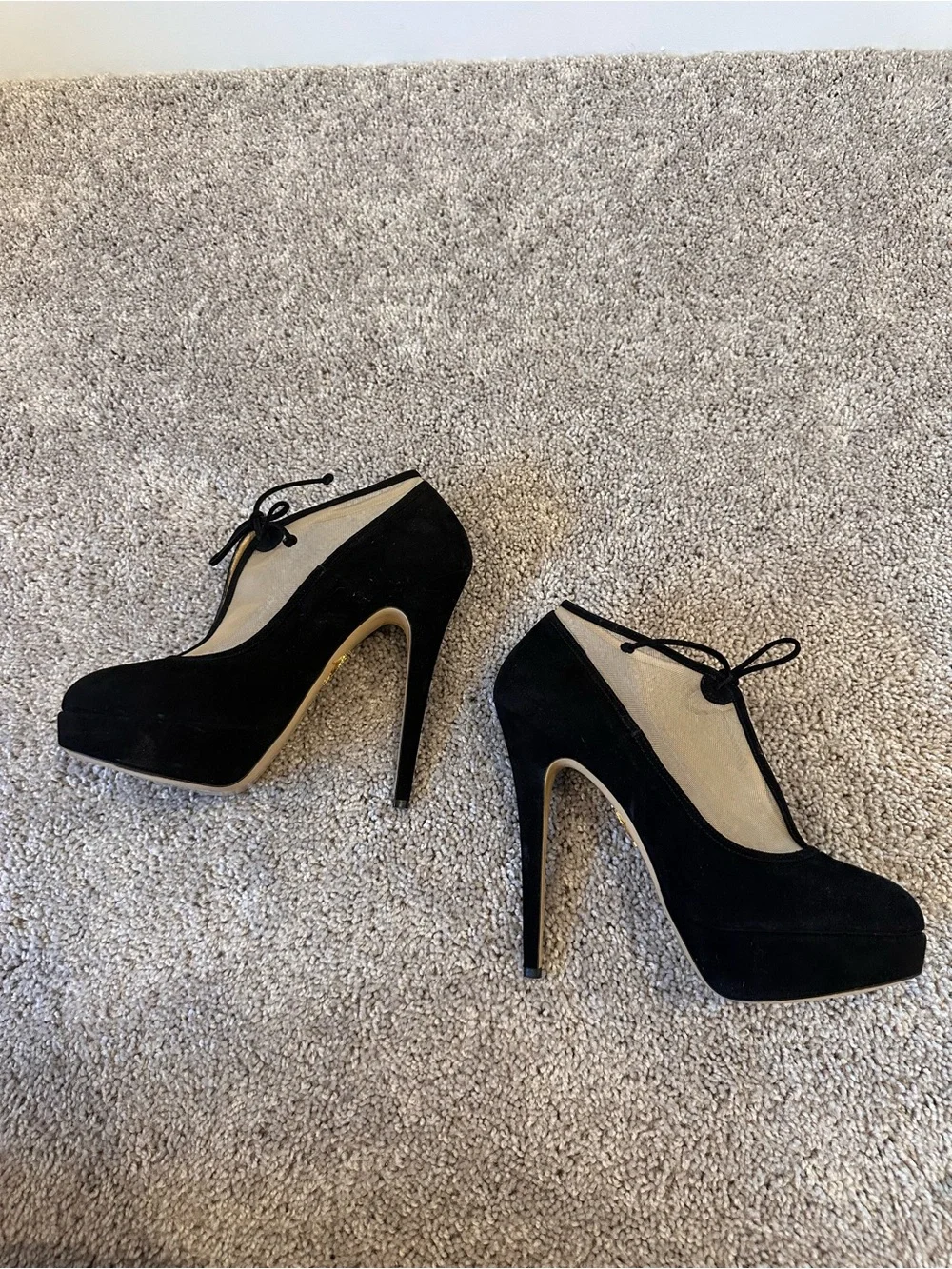 Charlotte Olympia Natalia Lace-Up Ankle Bootie